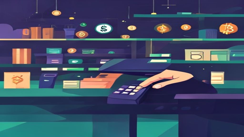 Hand tapping a debit card at a retail POS terminal