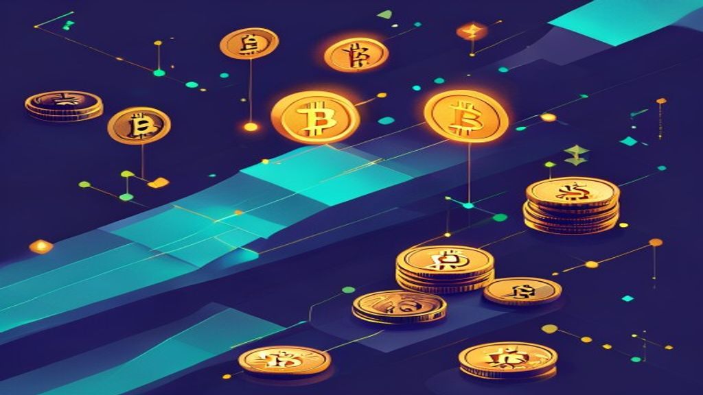 Crypto tokens flowing down a ramp into fiat currency