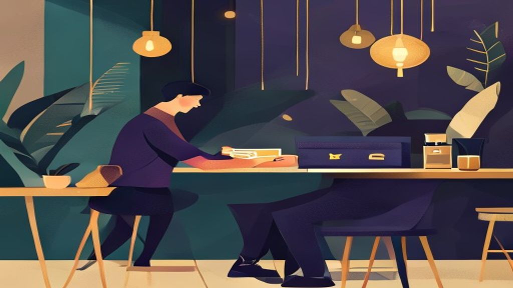 Person tapping crypto debit card at a coffee shop